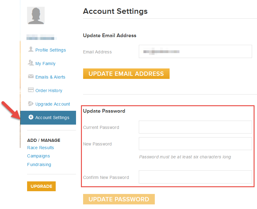 Change Account Password Active Com Help Support